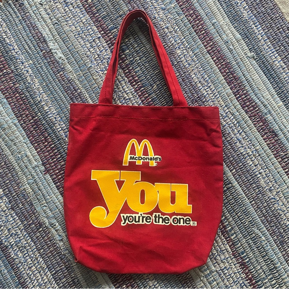 💍Rare Vintage McDonalds promotional tote bag from 80s.